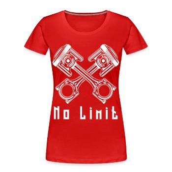 No Limit - Frauen Premium Bio T-Shirt - Rot - Vorne - Mia (176cm)