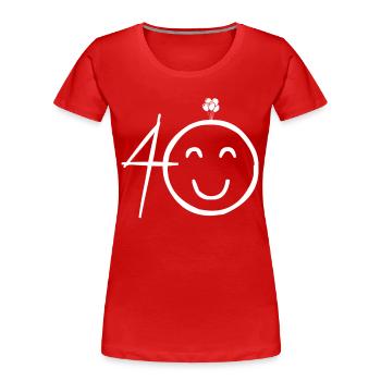 40th Birthday - Women's Premium Organic T-Shirt - red - Front - Mia (176cm)