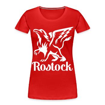 Rostock Greif HRO - Conception - T-shirt bio Premium Femme - rouge - Devant - Mia (176cm)