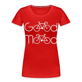 Good Mood Bicycle - Design - Women's Premium Organic T-Shirt - red - Front - Mia (176cm)