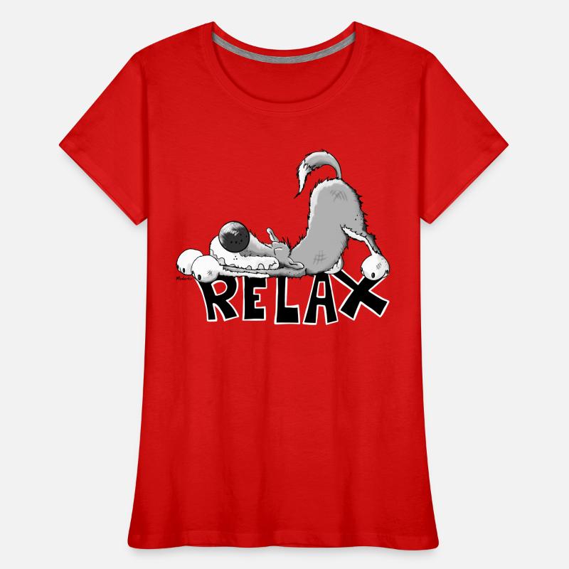 Relax Wolf Frauen Premium Bio T-Shirt