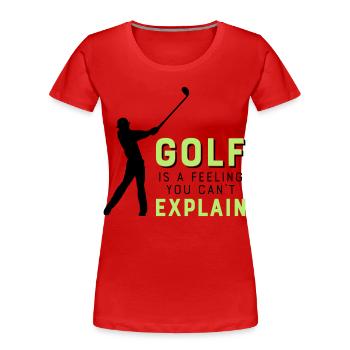 Le golf - T-shirt bio Premium Femme - rouge - Devant - Mia (176cm)