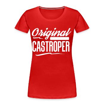 Castrop Rauxel - Women's Premium Organic T-Shirt - red - Front - Mia (176cm)
