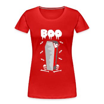 Vampir Sarg Vampire Halloween Outfit - Frauen Premium Bio T-Shirt - Rot - Vorne - Mia (176cm)