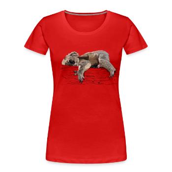koala bear - Women's Premium Organic T-Shirt - red - Front - Mia (176cm)