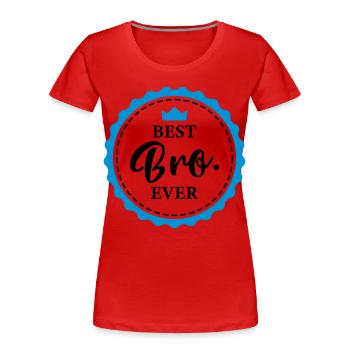 Brothers - Women's Premium Organic T-Shirt - red - Front - Mia (176cm)