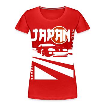 Japan Legend – JDM Auto Power - Frauen Premium Bio T-Shirt - Rot - Vorne - Mia (176cm)