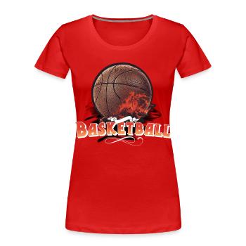 basketball - Women's Premium Organic T-Shirt - red - Front - Mia (176cm)