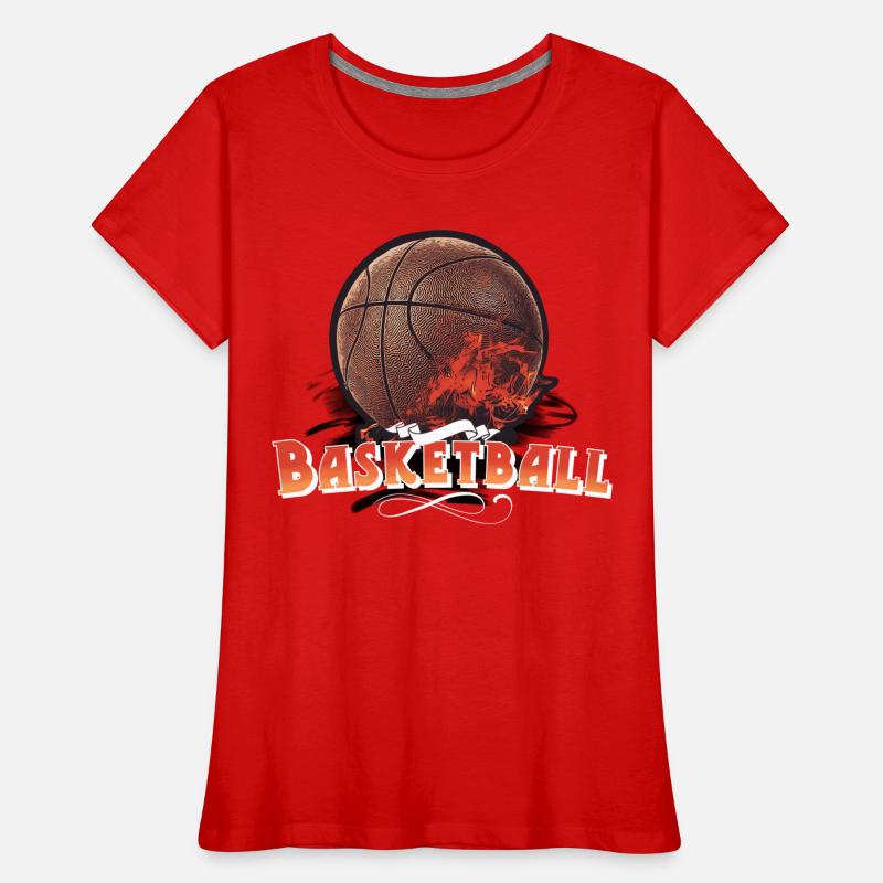 basket-ball T-shirt bio Premium Femme