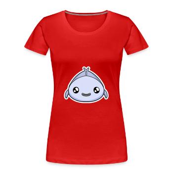 Fisch - Frauen Premium Bio T-Shirt - Rot - Vorne - Mia (176cm)