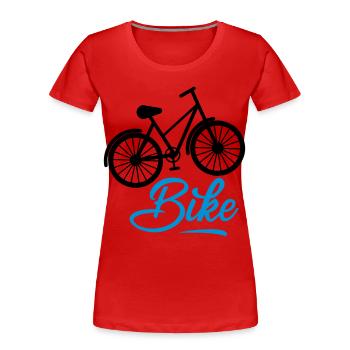 bicycle - Women's Premium Organic T-Shirt - red - Front - Mia (176cm)
