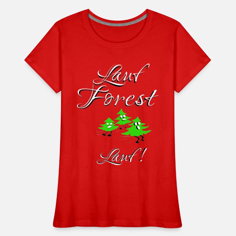 Run Forrest Run! Design de noël T-shirt bio Premium Femme
