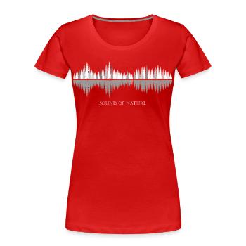 Sound of Nature - Winter - Women's Premium Organic T-Shirt - red - Front - Mia (176cm)