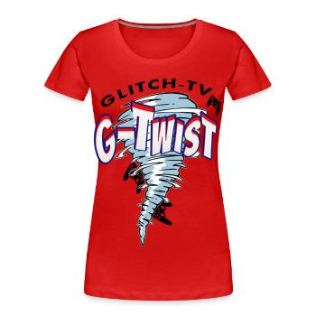 Gamer Tornado - Frauen Premium Bio T-Shirt - Rot - Vorne - Mia (176cm)