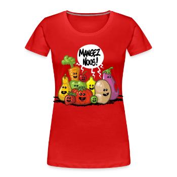 Fuits et legumes - T-shirt bio Premium Femme - rouge - Devant - Mia (176cm)