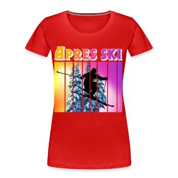 Apres ski - Women's Premium Organic T-Shirt - red - Front - Mia (176cm)