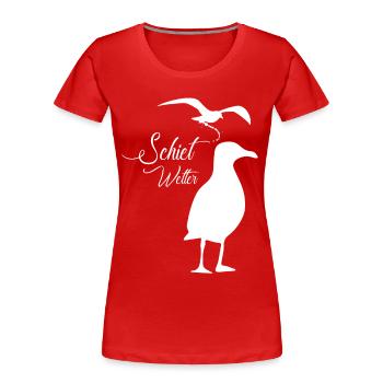 Bad weather - Women's Premium Organic T-Shirt - red - Front - Mia (176cm)