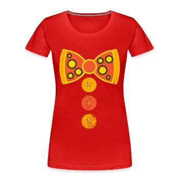 Karneval,Clown Karneval - Frauen Premium Bio T-Shirt - Rot - Vorne - Mia (176cm)
