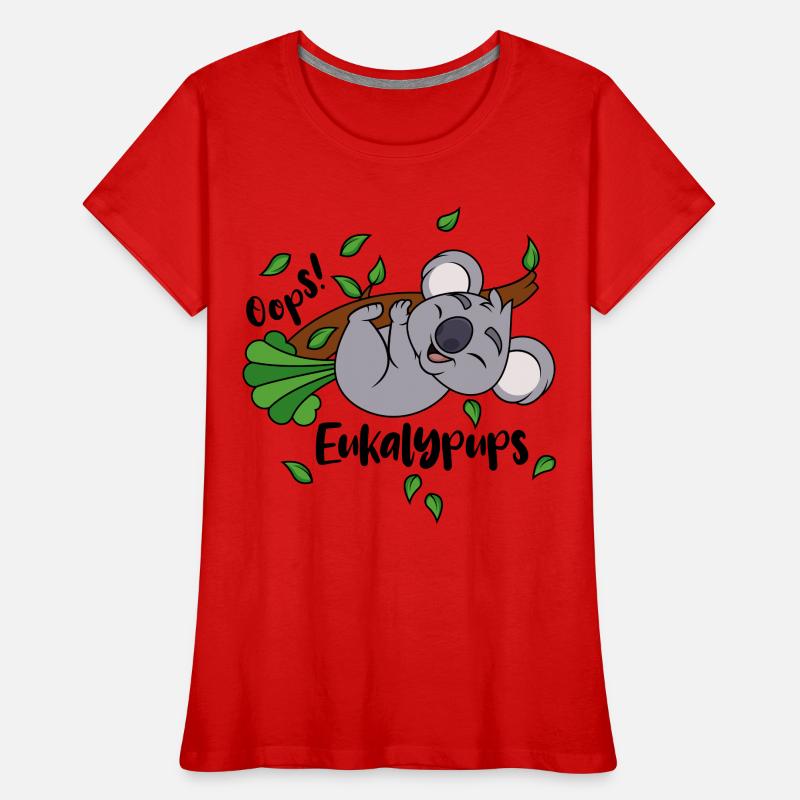 Koala Eukalyptus Oops Eukalypups Pups Tier Ast Frauen Premium Bio T-Shirt