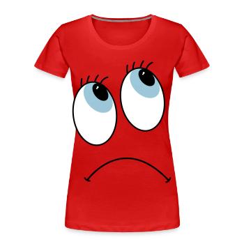 eyes - Women's Premium Organic T-Shirt - red - Front - Mia (176cm)