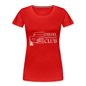 Diesel - Frauen Premium Bio T-Shirt - Rot - Vorne - Mia (176cm)
