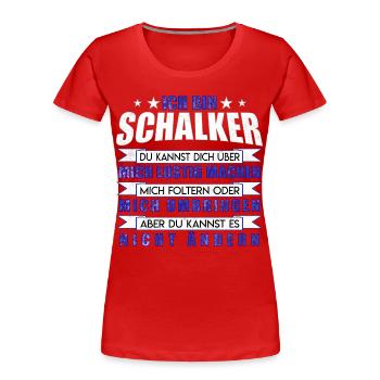 I am Schalke Fan design gift idea - Women's Premium Organic T-Shirt - red - Front - Mia (176cm)