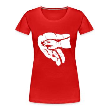 Vater und Tochter - Frauen Premium Bio T-Shirt - Rot - Vorne - Mia (176cm)