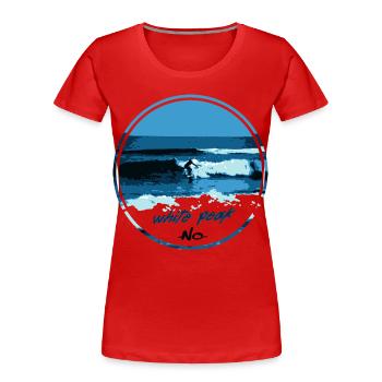 Weißer Peak - Frauen Premium Bio T-Shirt - Rot - Vorne - Mia (176cm)