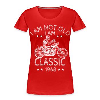 Motorradfahrer - Frauen Premium Bio T-Shirt - Rot - Vorne - Mia (176cm)