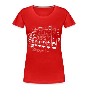 Diskjockey - Frauen Premium Bio T-Shirt - Rot - Vorne - Mia (176cm)