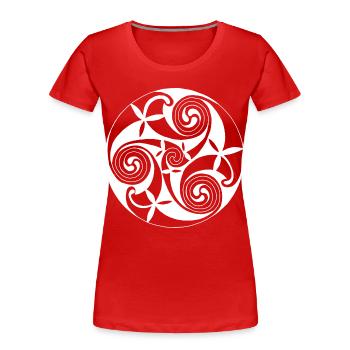 Nature symbol - Women's Premium Organic T-Shirt - red - Front - Mia (176cm)