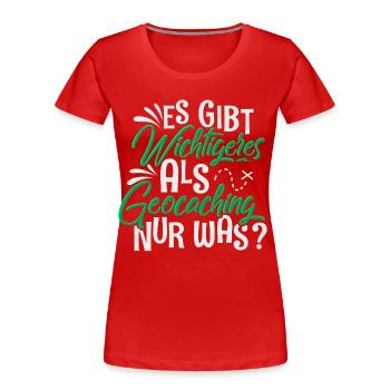 Geocaching Geocacher - Frauen Premium Bio T-Shirt - Rot - Vorne - Mia (176cm)