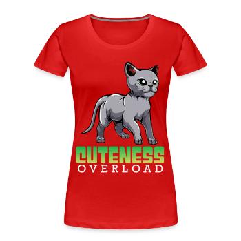 Katzen Überdosis Niedlichkeit - Frauen Premium Bio T-Shirt - Rot - Vorne - Mia (176cm)