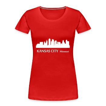 Kansas City City USA Bundesstaat Missouri Missouri - Frauen Premium Bio T-Shirt - Rot - Vorne - Mia (176cm)