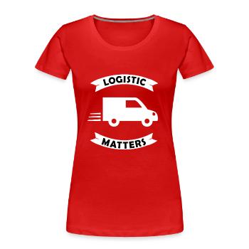 Logistics and transportation - Women's Premium Organic T-Shirt - red - Front - Mia (176cm)