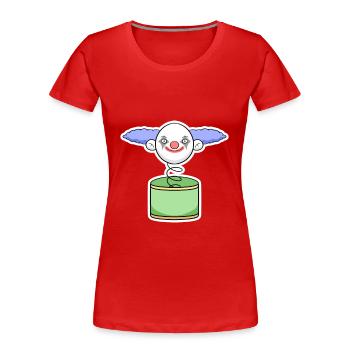 Clown - Frauen Premium Bio T-Shirt - Rot - Vorne - Mia (176cm)