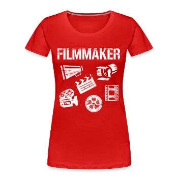 cinéastes - T-shirt bio Premium Femme - rouge - Devant - Mia (176cm)