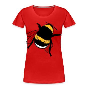 bourdon - T-shirt bio Premium Femme - rouge - Devant - Mia (176cm)