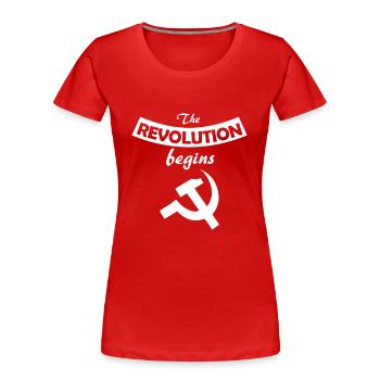 Sozialist - Frauen Premium Bio T-Shirt - Rot - Vorne - Mia (176cm)