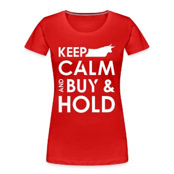 Stocks ETF Stock Market Yield Trader Money Freedom Inv - Women's Premium Organic T-Shirt - red - Front - Mia (176cm)