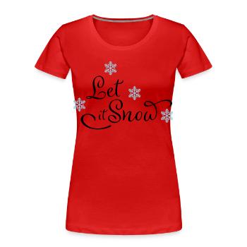 Cadeaux drôles pour Noël - T-shirt bio Premium Femme - rouge - Devant - Mia (176cm)