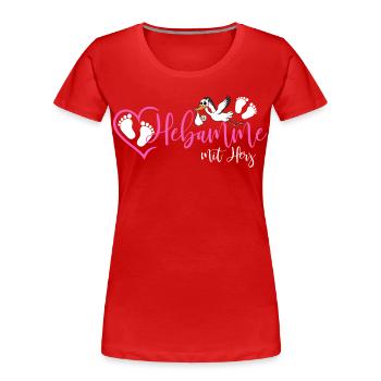 Hebamme  - Frauen Premium Bio T-Shirt - Rot - Vorne - Mia (176cm)