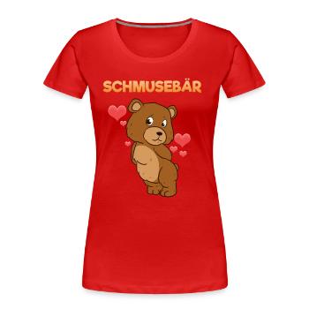 Schmusefreund Schmuse - Frauen Premium Bio T-Shirt - Rot - Vorne - Mia (176cm)
