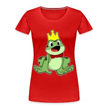 Frog Crown - Women's Premium Organic T-Shirt - red - Front - Mia (176cm)
