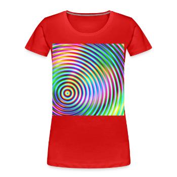 Colored Rounds 3d - T-shirt bio Premium Femme - rouge - Devant - Mia (176cm)