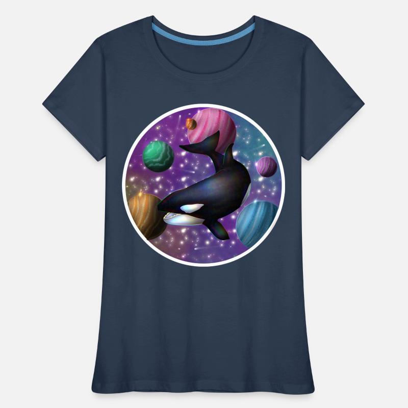 orque dans l’espace T-shirt bio Premium Femme