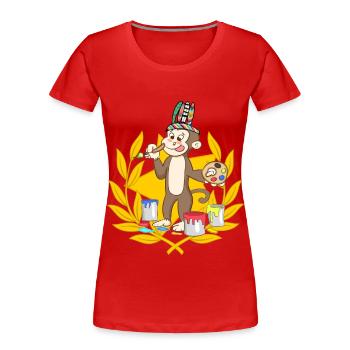 Artist colorful colorful art academy - Women's Premium Organic T-Shirt - red - Front - Mia (176cm)