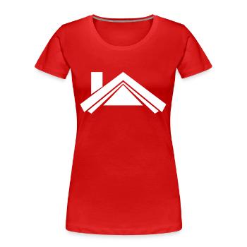 Maison toit blanc - T-shirt bio Premium Femme - rouge - Devant - Mia (176cm)