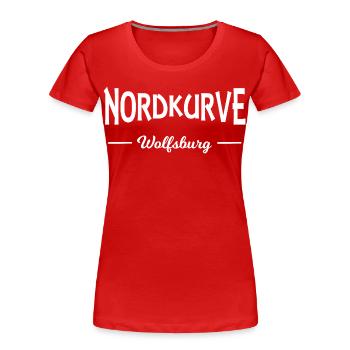 Wolfsburg north curve - Women's Premium Organic T-Shirt - red - Front - Mia (176cm)