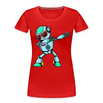 Sonnenbrille Witziges Design Cool Lustig - Frauen Premium Bio T-Shirt - Rot - Vorne - Mia (176cm)